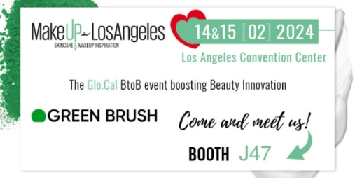 Green Brush is exhibiting at Makeup in Los Angeles 2024 on Valentine's Day!